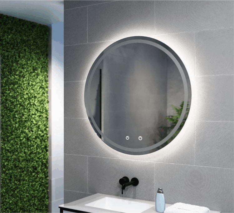 Lustro okrągłe CERCHIO R DUO z oświetleniem LED tył