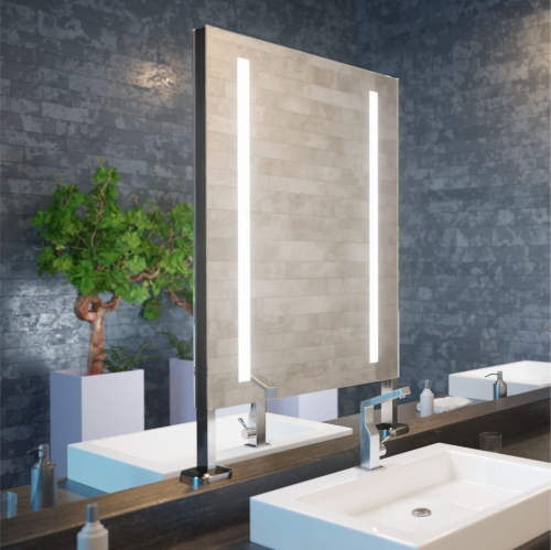 Lustro prostokątne dwustronne PINO 2 stojące 60x80 cm OUTLET - widok z boku