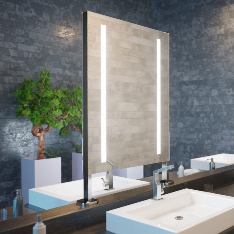 Lustro prostokątne dwustronne PINO 2 stojące 60x80 cm OUTLET - widok z boku