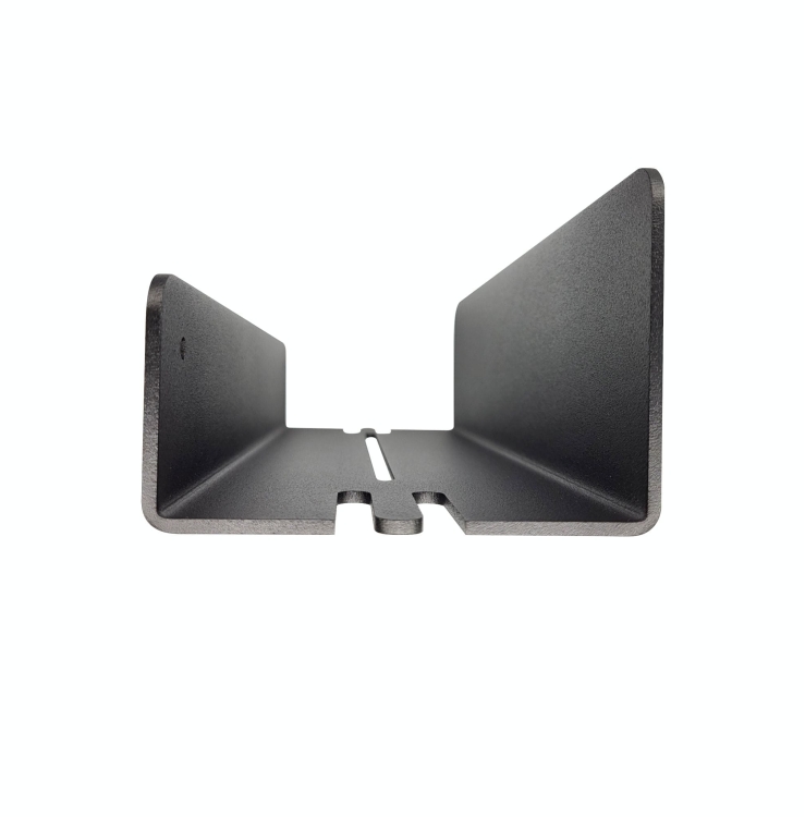 Półka łazienkowa CZARNA do kabiny z wieszaczkami BSSW - widok z boku