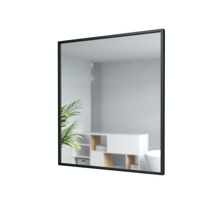 Lustro prostokątne ATLAS 65x75 cm w czarnej ramie