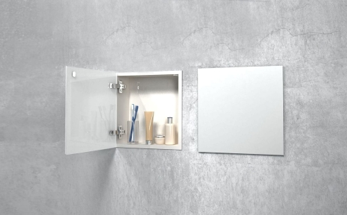 Szafka wnękowa BIAŁA z BIAŁYMI drzwiami FLAT 300