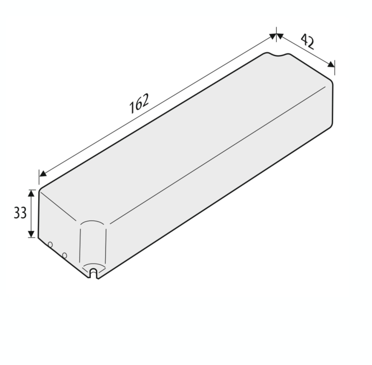Zasilacz modułów LED ZB-LED 100W IP67 - wymiary