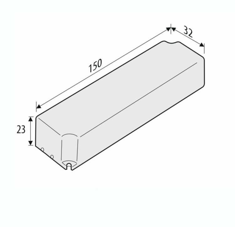 Zasilacz modułów ZB-LED 36W IP67 - wymiary