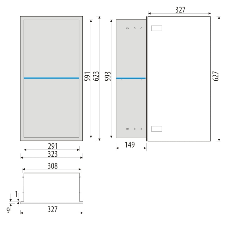 FLAT PWD 600,15 rysunek