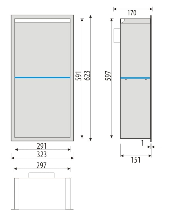 FLAT PWNP 600,15 LED rysunek