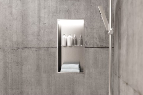 Półka wnękowa STALOWA 600 z PODŚWIETLENIEM LED OUTLET