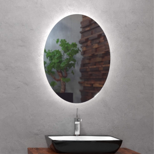 Lustro LED ścienne elipsa owalne podświetlane 50x70 cm ELIPSO Z