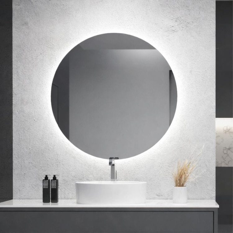 Lustro LED ścienne okrągłe podświetlane 50 cm Cerchio Z OUTLET