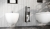 Schowek WC na szczotkę STAL SZARE DRZWI WNĘKOWY FLAT 450 LEWY OUTLET