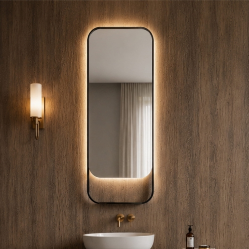 Lustro prostokątne z półką AMELIA PLUS z oświetleniem LED 50x120