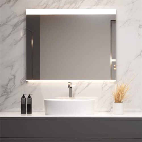 Lustro prostokątne LEONARDO 80x60 cm BIAŁE OUTLET