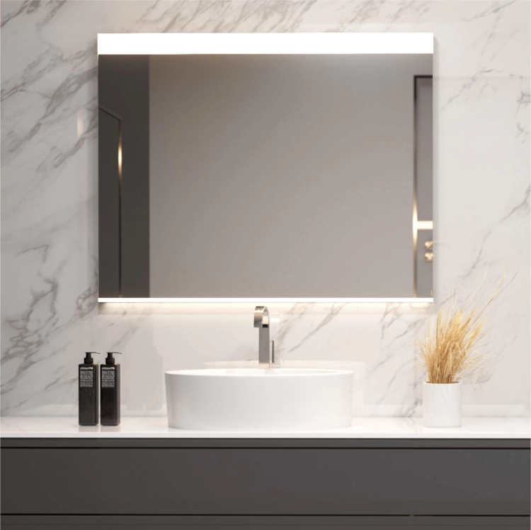 Lustro prostokątne LEONARDO 80x60 cm BIAŁE OUTLET