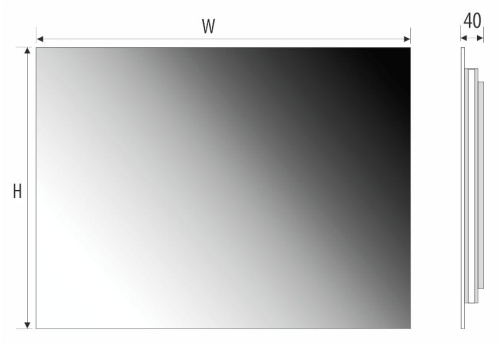 Lustro prostokątne SONIA z oświetleniem LED 80x60  OUTLET rysunek