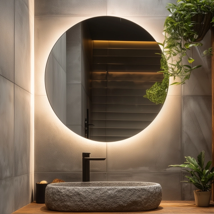 Lustro okragłe EASY 07 z oświetleniem LED