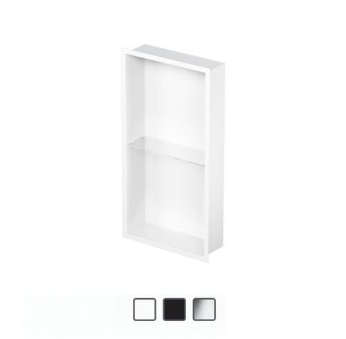 Półka wnękowa FLAT PWNP 600 ze szklaną półką