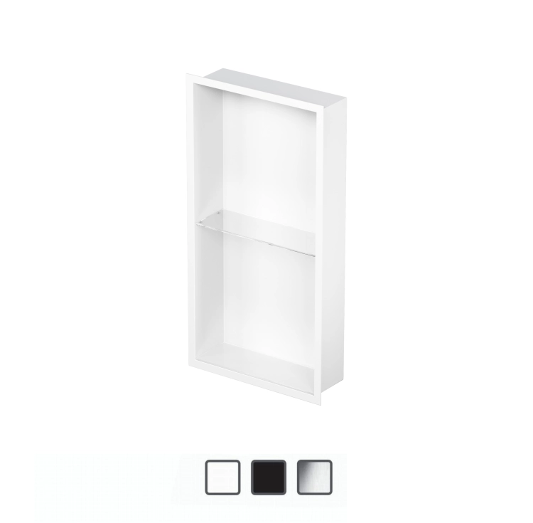 Półka wnękowa FLAT PWNP 600 ze szklaną półką
