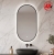 Lustro owalne LED ORIENT w czarnej ramie aluminiowej 48h