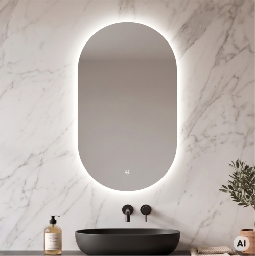 Lustro owalne LED ORIENT