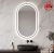 Lustro owalne LED ORIENT 50 × 90 cm bez ramy z piaskowaniem