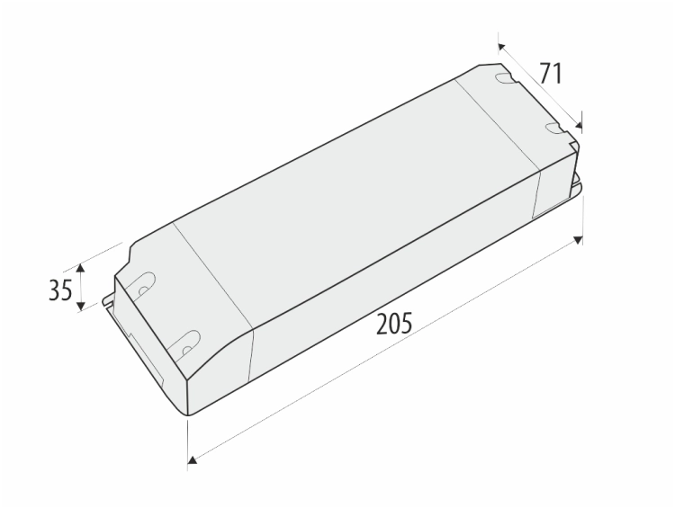 Zasilacz LED - ZDY-LED 75W IP20 rysunek