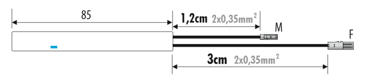 Wyłącznik zbliżeniowy 48W - wymiary