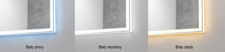 Dostępne barwy światła – porównanie: zimna / neutralna / ciepła