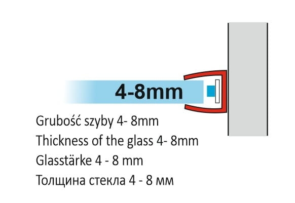 Nakładka do podświetlania szyby NSP - wymiary