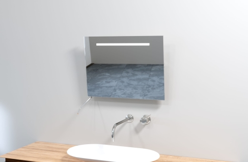 Lustro uchylne TORINO 1 z rączką z oświetleniem LED nad umywalką