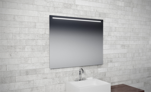 Lustro prostokątne EASY ALU 01 z oświetleniem LED nad umywalką