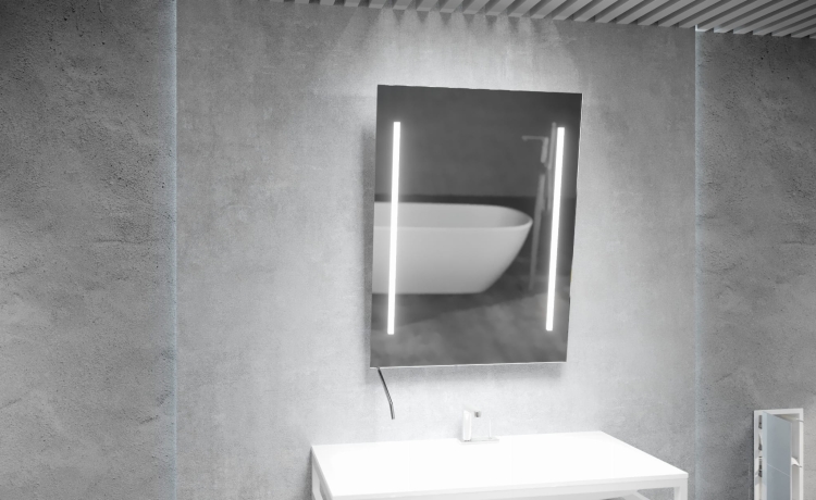 Lustro uchylne TORINO 2 z rączką z oświetleniem LED nad umywalką