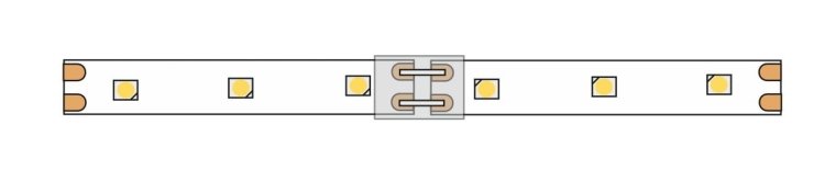 Złączka do taśmy LED prosta 8mm 2pin - wymiary