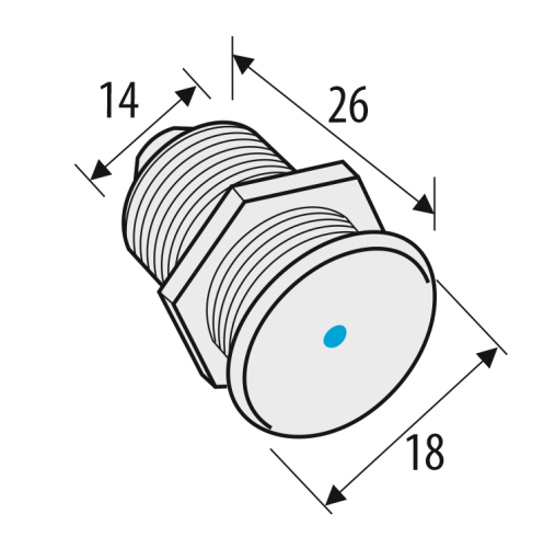 Wyłącznik dotykowy ze ściemniaczem WDP1 - wymiary